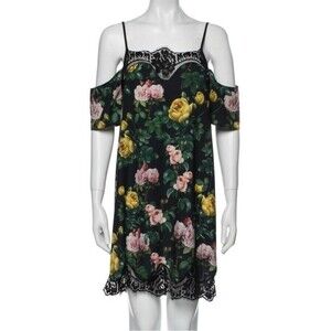NEW Anthropologie DELFI “Jane” Floral off shoulders Lace mini Dress Sz Med